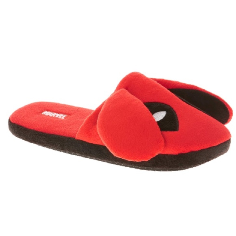 Deadpool Slippers w/ 3D Ears Mens Small Kids Large NWT 10 inch Sole